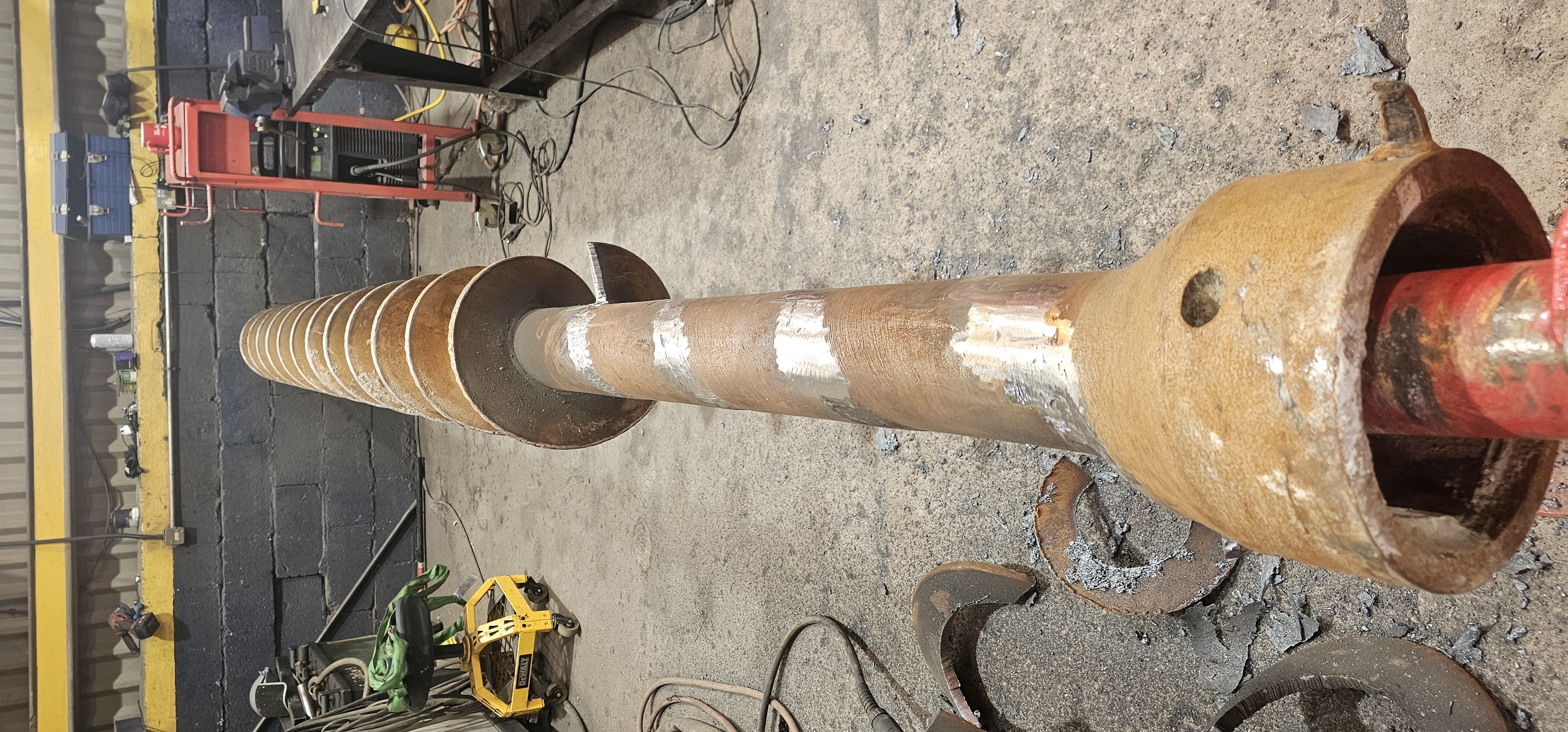 Auger flight restored and ready for coating